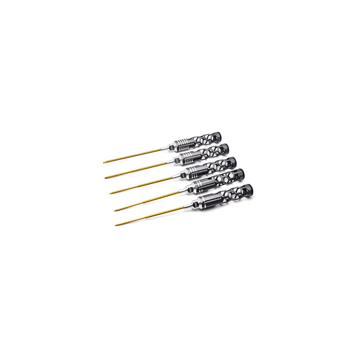 Arrowmax 6-kant Schl. Set Zoll 5-Teil schwarz Goldn -...