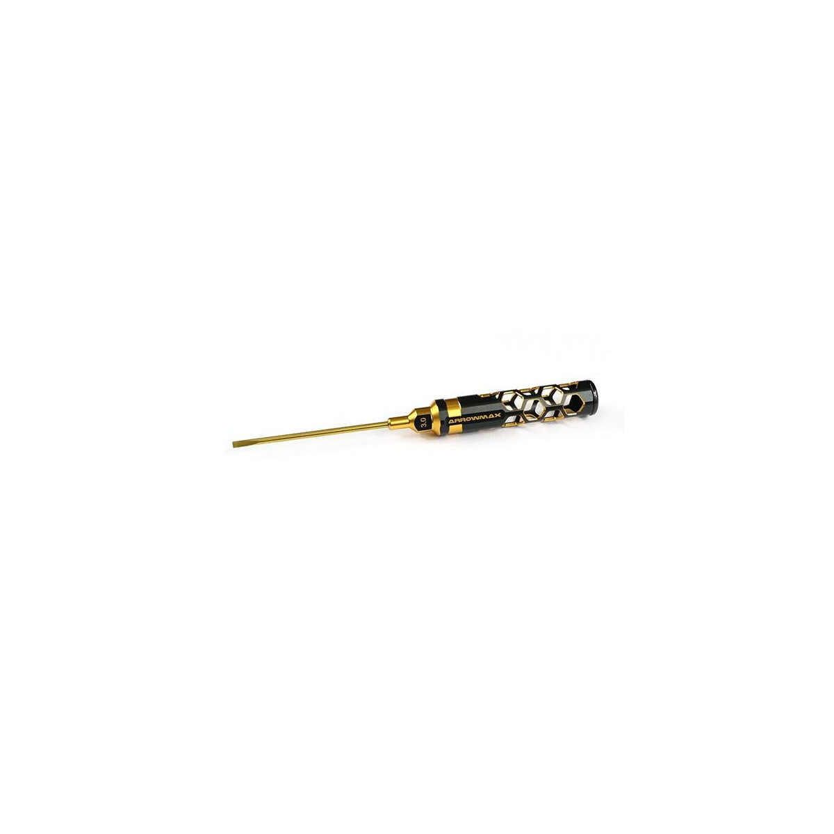 Arrowmax Flat Head Screwdriver 3.0 X 100mm Black Golden...