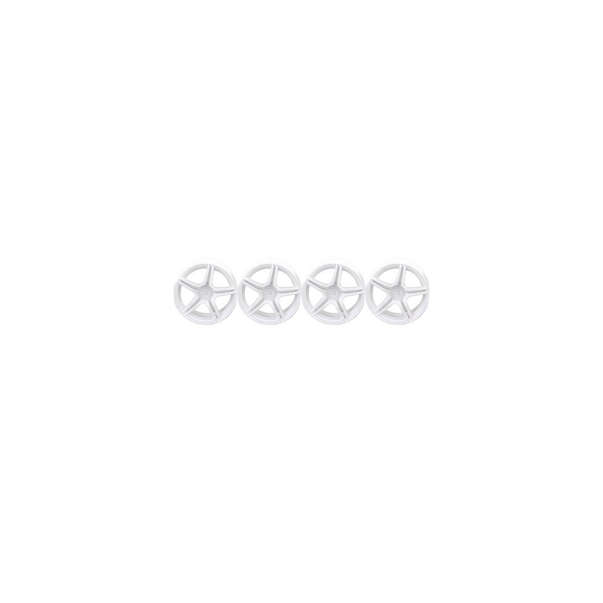 1/10 TC 5 Spoke Split Rims White  (4)