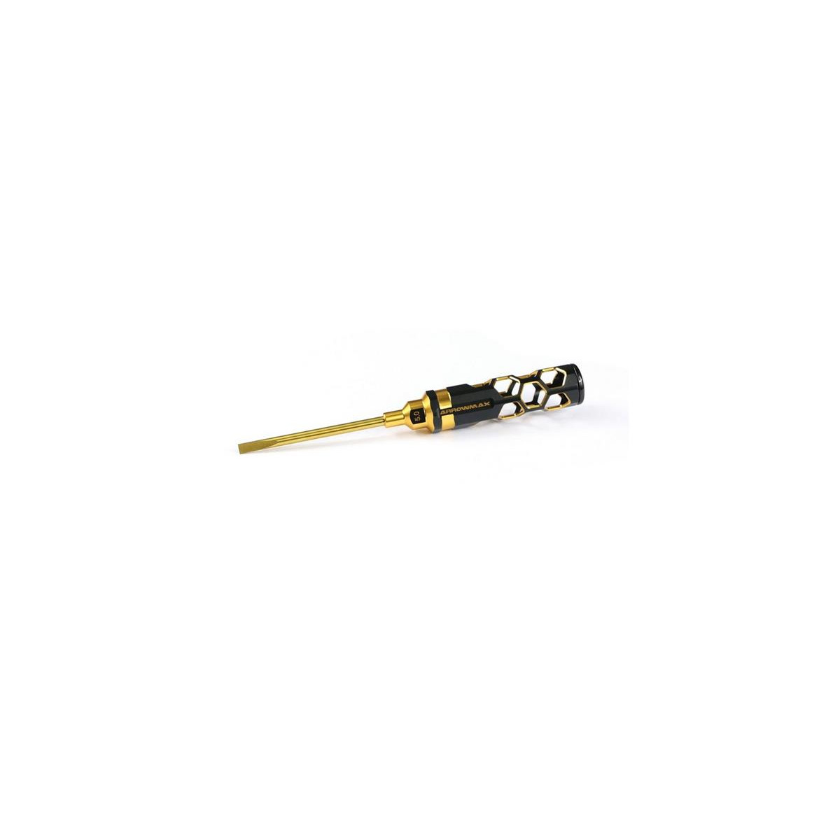 Arrowmax Flat Head Screwdriver 5.0 X 100mm Black Golden...