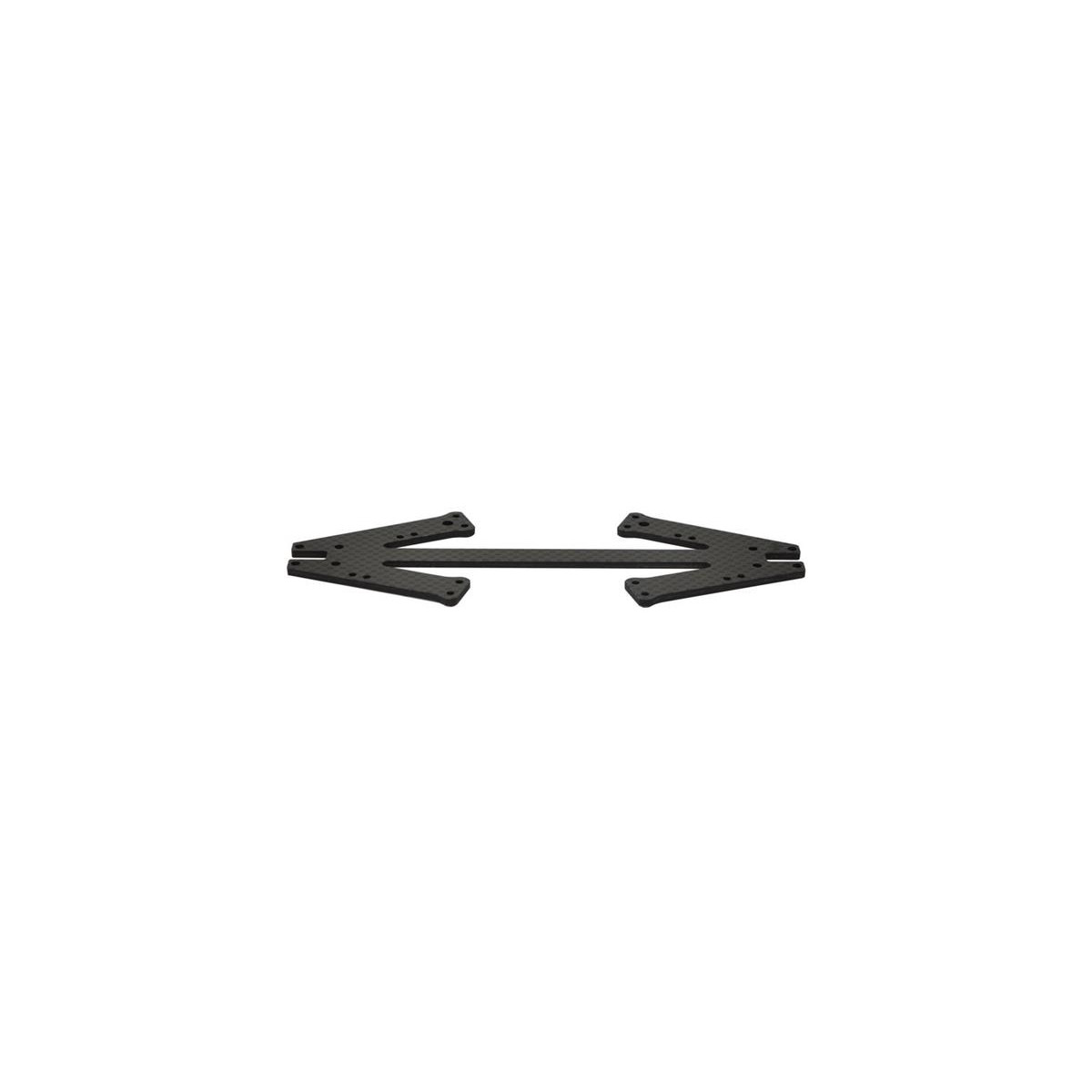 Serpent Front suspension plate carbon 988e Pan...