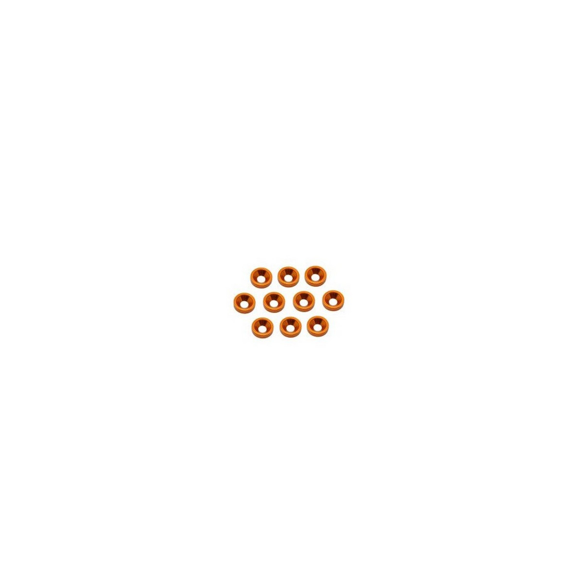 Alu M3 Countersink Washer-Orange (10)