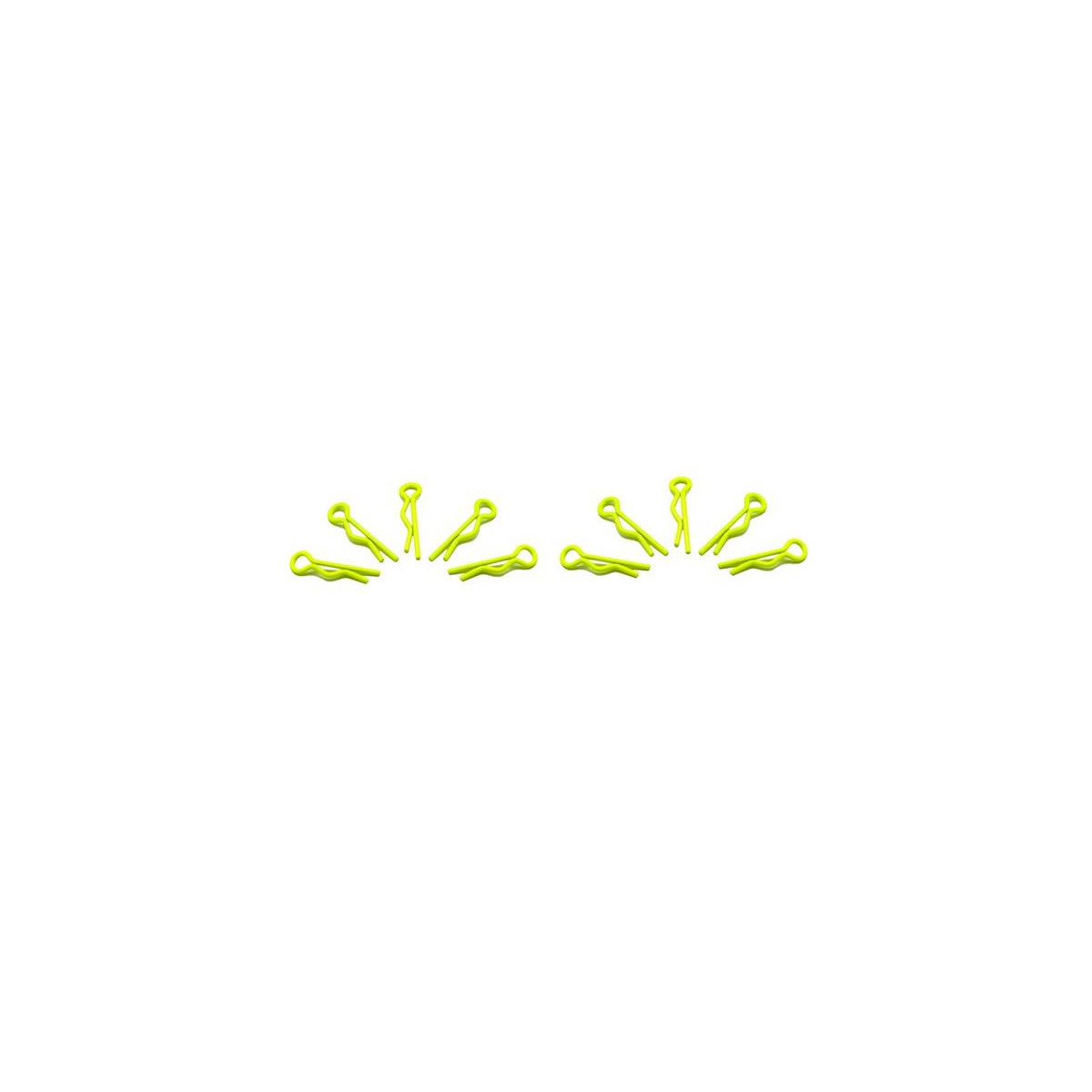 Small Body Clip 1/10 - Fluorescent Yellow  (10)