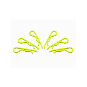 Body Clip 1/8 - Fluorescent Yellow  (6)