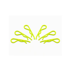 Body Clip 1/8 - Fluorescent Yellow  (6)