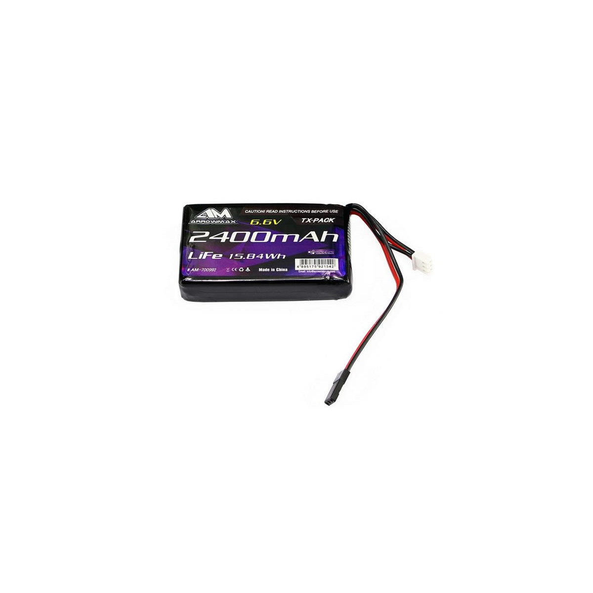 ArrowMax sur le Lipo 2400mAh 6.6V pour Futaba 4pk / 4px /...