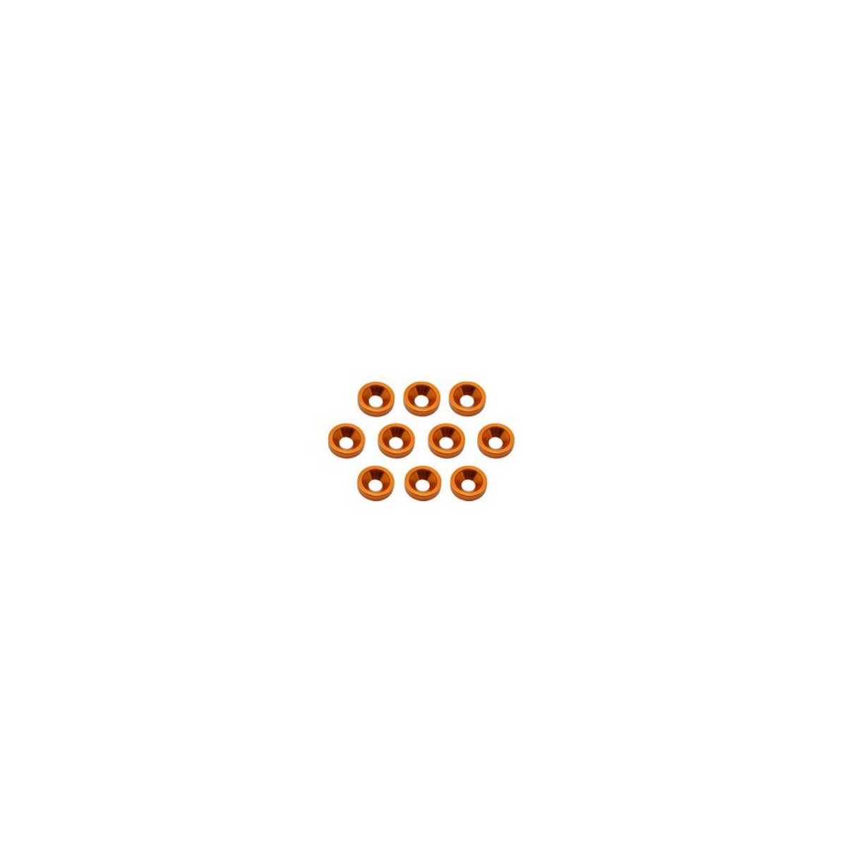 Alu M4 Countersink Washer-Orange (10)