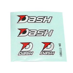 Dash Dash Decal ( 70 X 70 mm) Black / White / Silver DA-777002