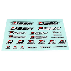 Dash Dash Decal ( 230 X 180 mm) Black / White / Silver DA-777003