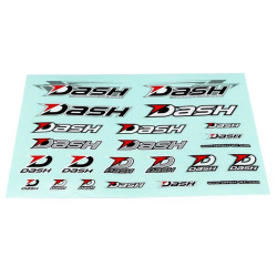 Dash Dash Decal ( 230 X 180 mm) Black / White / Silver...
