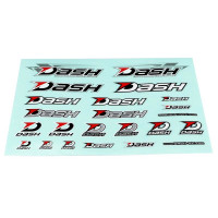 Dash Dash Decal ( 230 X 180 mm) Black / White / Silver DA-777002