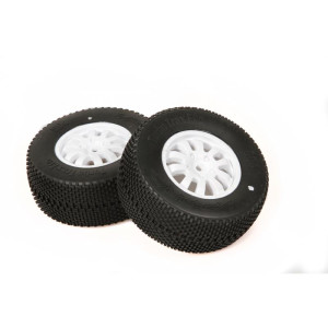 1/10 SC Tyre premounted white rim med (2)