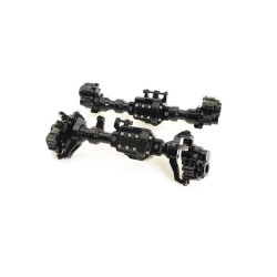 TSP-Racing TSP-600780 Aluminum Front Axle and Rear Axle for 1:10 TRX-4 RC Crawler Car Black