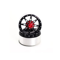 1.9" Aluminum Beadlock Crawler Wheels 4pcs - Spider - Black - 4pcs