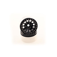 1.9" Aluminum Beadlock Crawler Wheels 4pcs - M105 Black - Ring Black - 4pcs