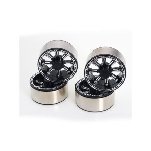 1.9" Aluminum Beadlock Crawler Wheels 4pcs - Cool - Black 4pcs