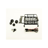 Roof Luggage Rack with LED Light Bar for 1/10  RC Cars 110*103mm