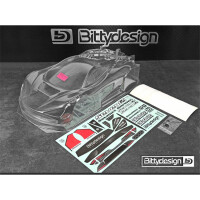 BittyDesign - Seven65 1/8 GT clear body 325mm, short wheelbase (SWB), 1mm thick BD-GT8-S65