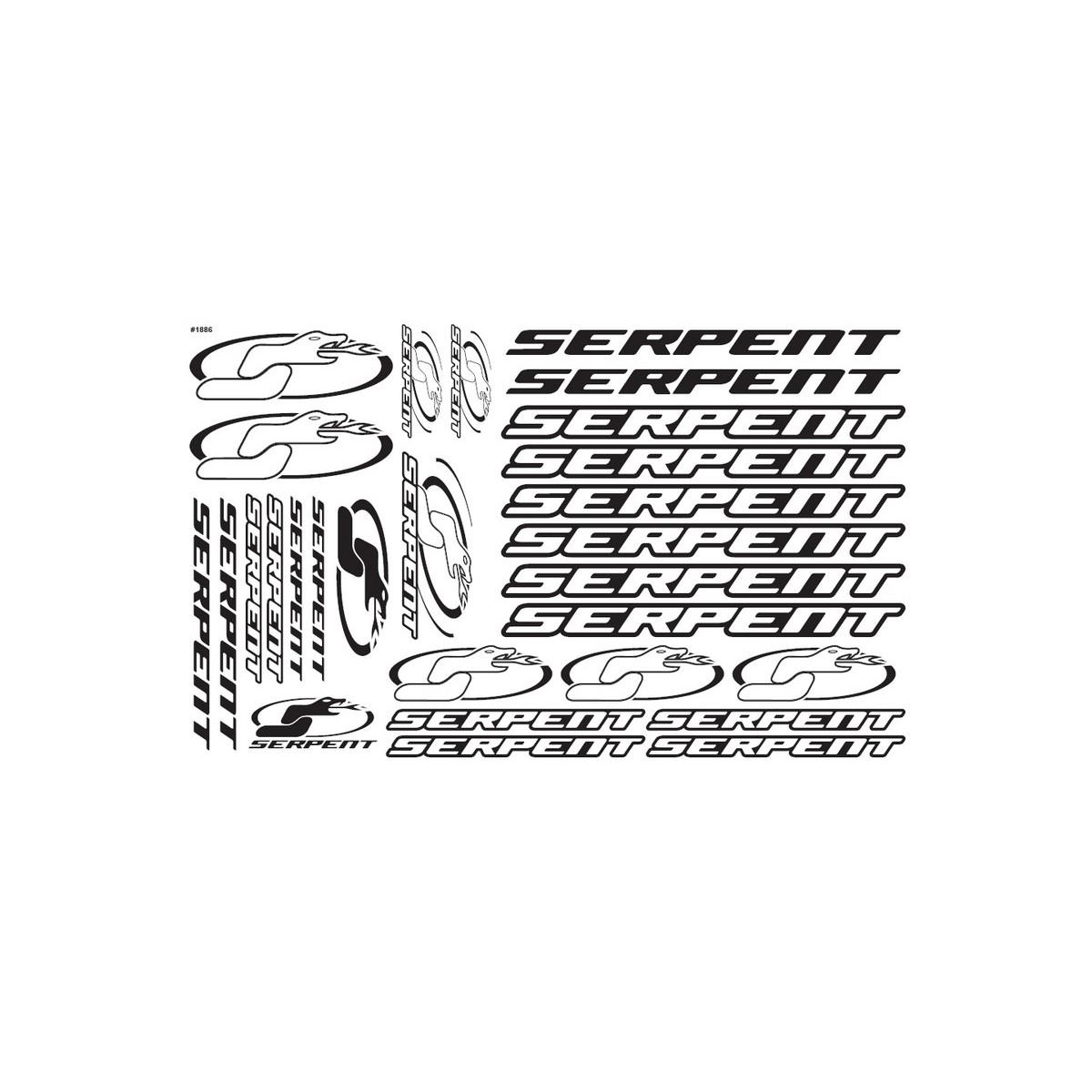 Serpent | Decal black/white 1/10 (2) SER1886