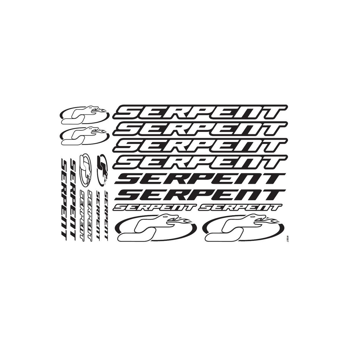 Serpent Decal black/white 1/8 (2) SER1888