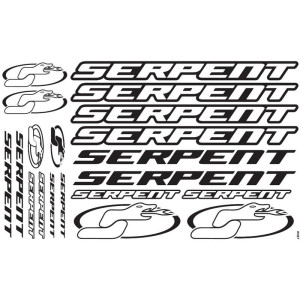 Serpent Decal black/white 1/8 (2) SER1887