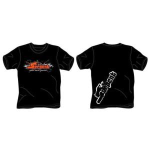 Serpent T-shirt kids splash black (S) SER190228
