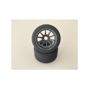 Arrowmax 1/10 F1 Foam Tyre Rim Front 45 Shore Carbon (2) Italy AM-045813
