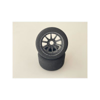 Arrowmax 1/10 F1 Foam Tyre Rim Front 37 Shore Carbon (2) Italy AM-045813