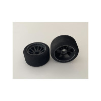 Arrowmax 1/10 F1 Foam Tyre Rim Front 37 Shore Carbon (2) Italy AM-045813