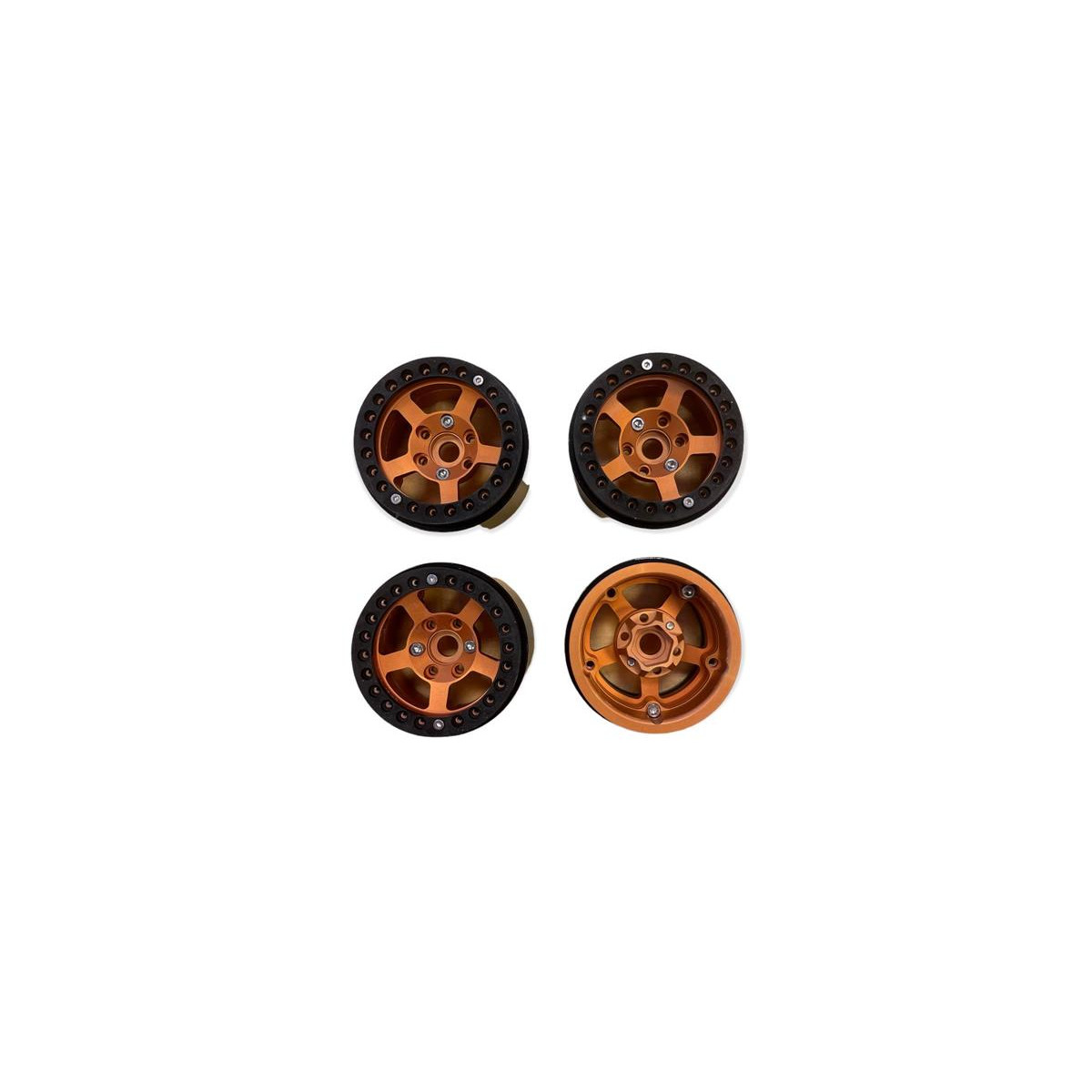 1.9" Aluminum Beadlock Crawler Wheels 4pcs - 5Stars...