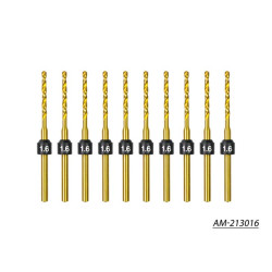 Arrowmax 1.6mm -10 Pcs HSS Drill Bits (2.35mm) AM-213016