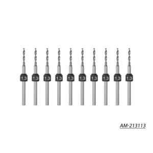 Arrowmax 1.3mm -10 Pcs PCB Shank Tungsten Carbide Micro Drill Bits Set (2.35mm) AM-213113