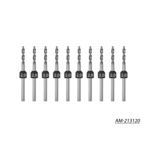 Arrowmax 2.0mm -10 Pcs PCB Shank Tungsten Carbide Micro Drill Bits Set (2.35mm) AM-213120