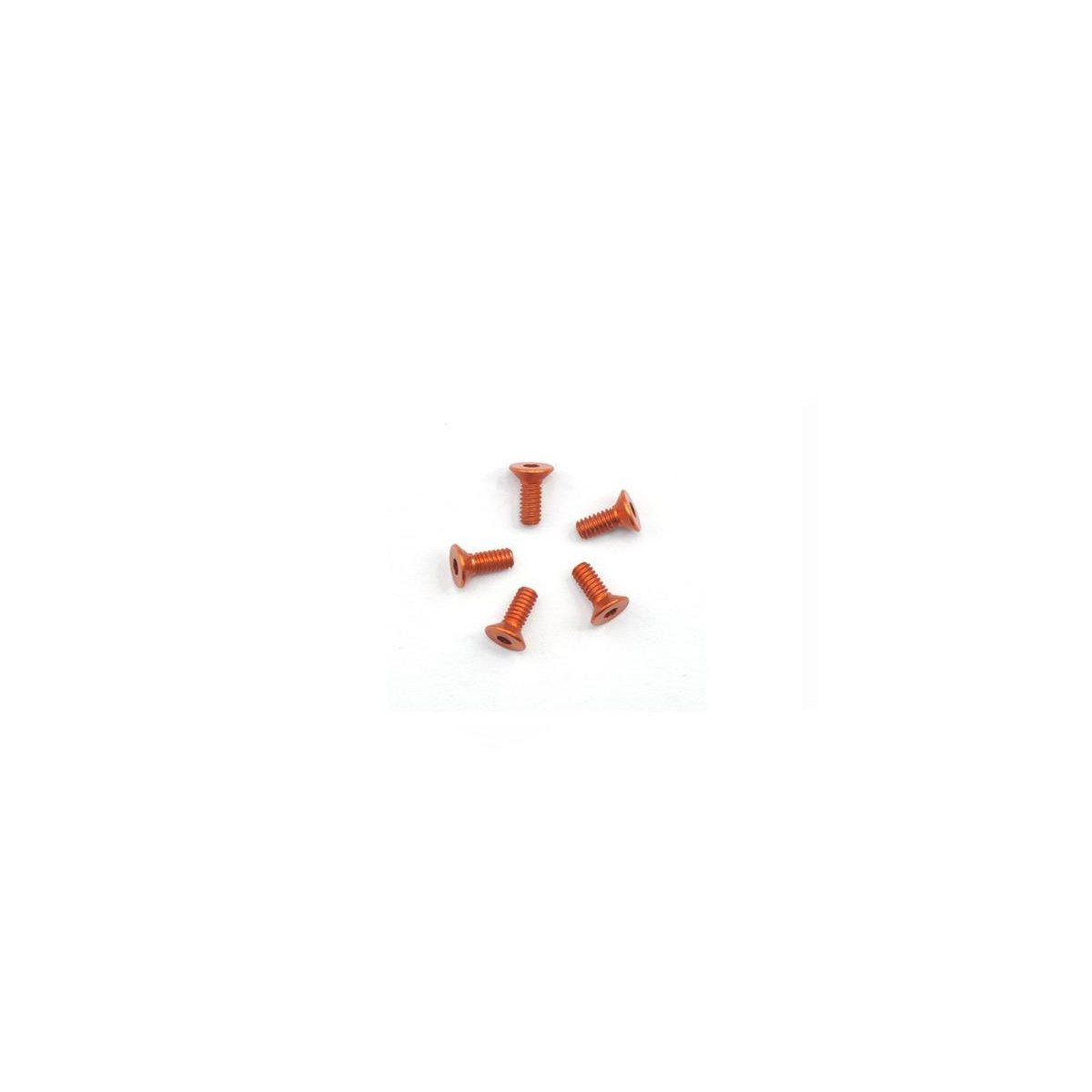 Alu Screw Allen Countersunk M2.2X6 Orange (7075) (5)