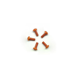 Alu Screw Allen Roundhead M3X8 Orange (7075) (5)