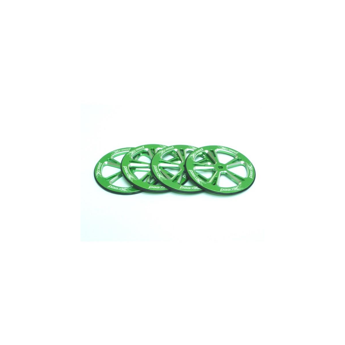 Xceed 103089 Alu Set up wheel for 1/10 On-Road (Green) (4)