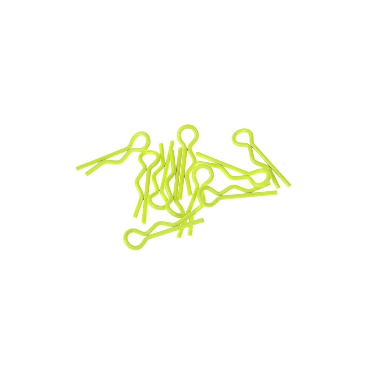 small body clip 1/10 - fluorescent yellow  (10)