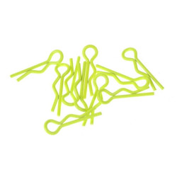 Xceed 103102 small body clip 1/10 - fluorescent yellow  (10)
