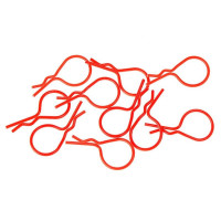 big body clip 1/10 - fluorescent red  (10)