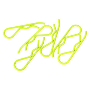 body clip 1/8 - fluorescent yellow  (6)
