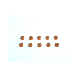 Aluminium M4 nylock nut Orange (10)