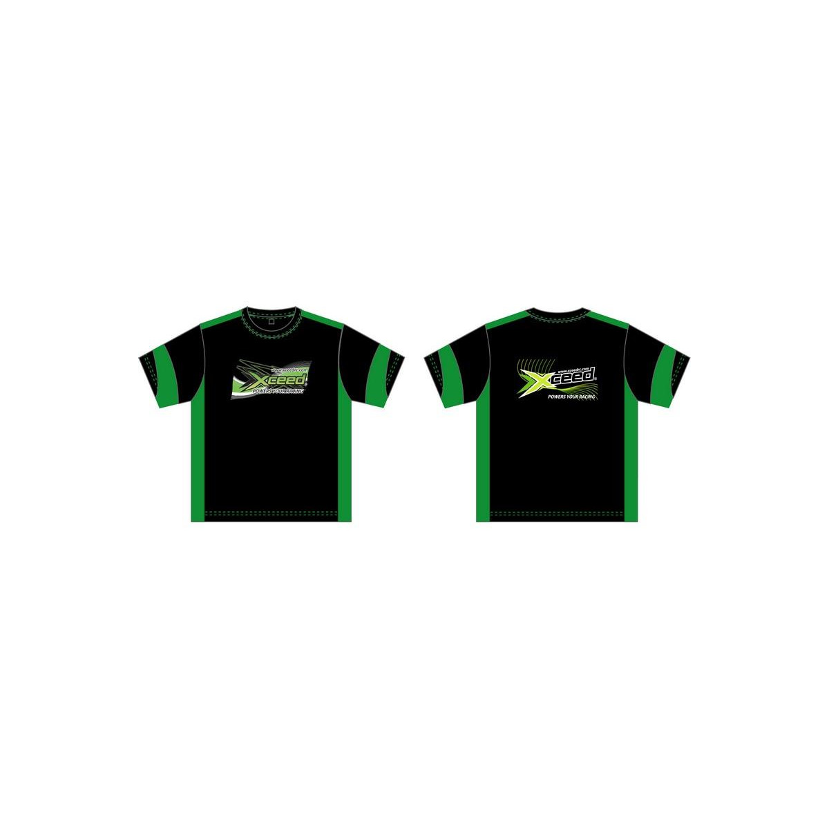 Xceed 106236 Xceed T-shirt (dry fit) black-green (M)