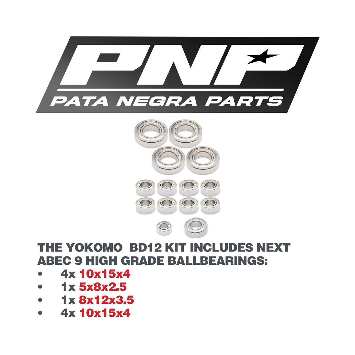 PNP ABEC 9 Transmission Kit YOKOMO BD12 PNP-2108