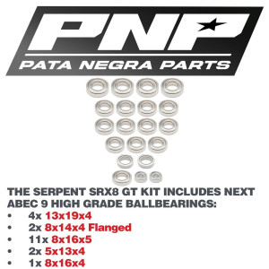 PNP ABEC 9 Transmission Kit SERPENT SRX8 GT 23 PNP-2112