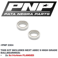 PNP ABEC 9 Ballbaearings 2X 8x14x4mm FLANGED PNP-2304