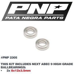 PNP ABEC 9 Ballbaearings 2X 8x12x3.5mm PNP-2305