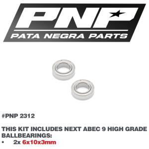 PNP ABEC 9 Ballbaearings 2X 6x10x3mm PNP-2312