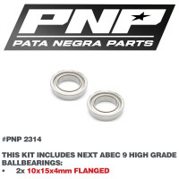 PNP ABEC 9 Ballbaearings 2X 10x15x4mm FLANGED PNP-2314