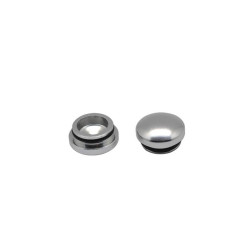 18MM Aluminum End Cap - Silver (2)