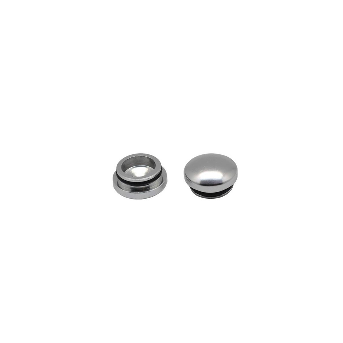 Arrowmax 22MM Aluminum End Cap - Silver (2) AM-199005